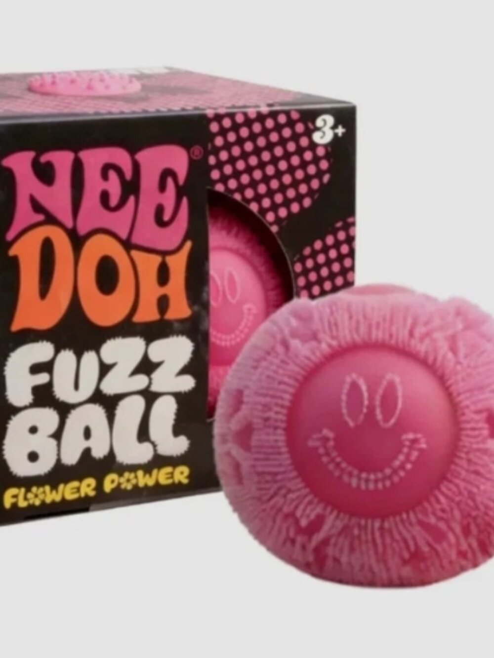 Nee Doh Fuzz Ball Flower Power Squishy Stress Ball Fidget Toy NEEDOH pink